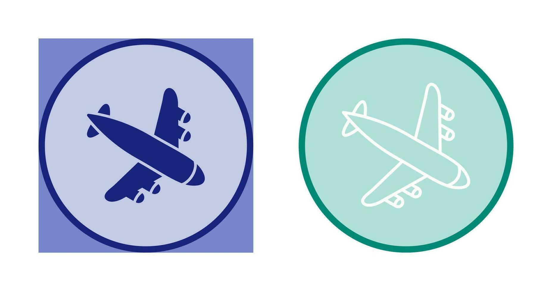 Landing Airplane Vector Icon