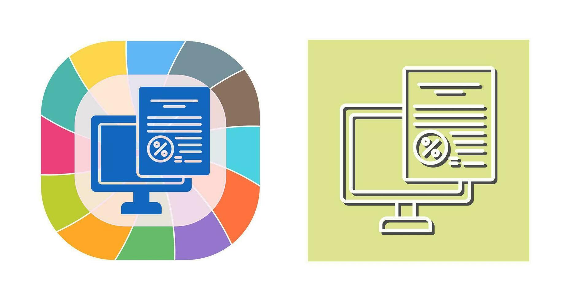Online Tax Vector Icon