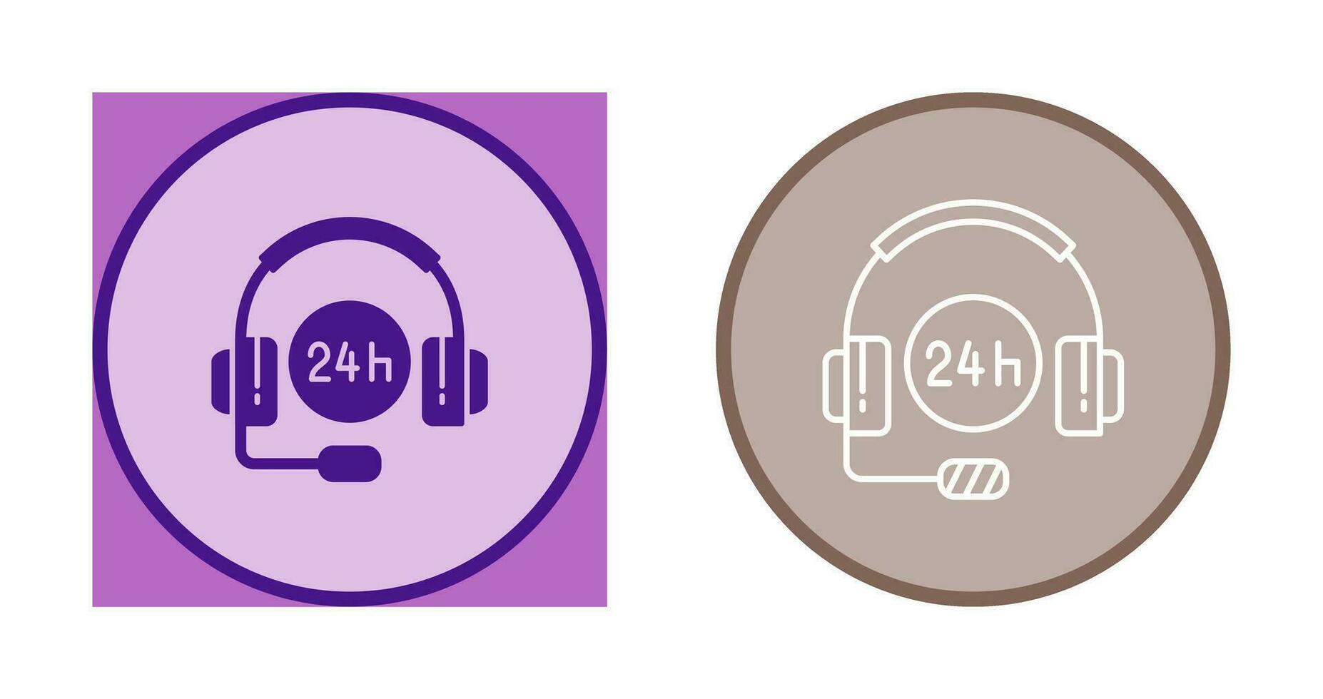 24 Hours Support Vector Icon