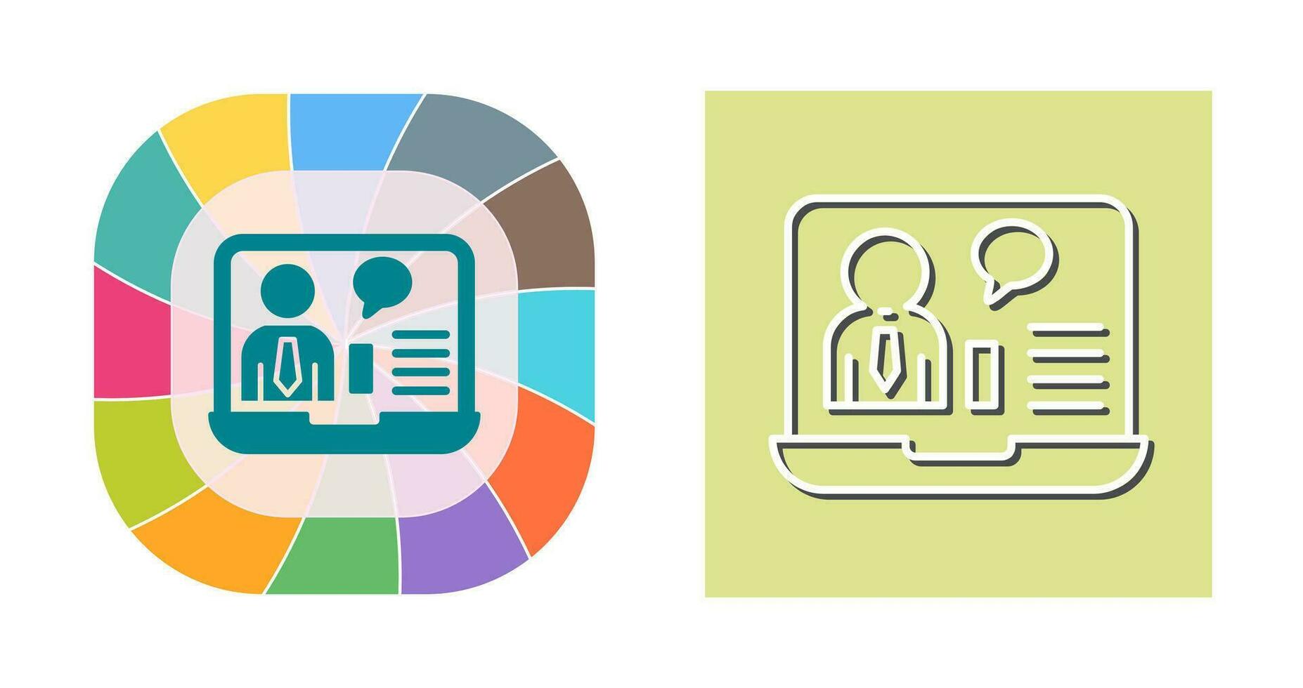 Online Job Interview Vector Icon