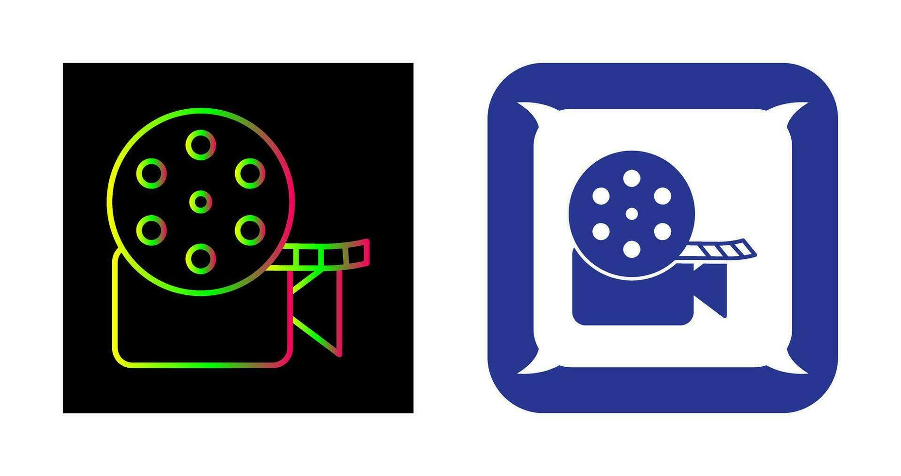 Unique Video Reel Vector Icon