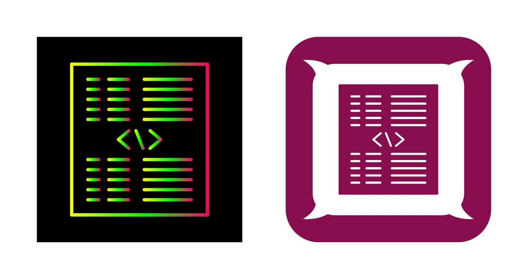 Piece of Code Vector Icon