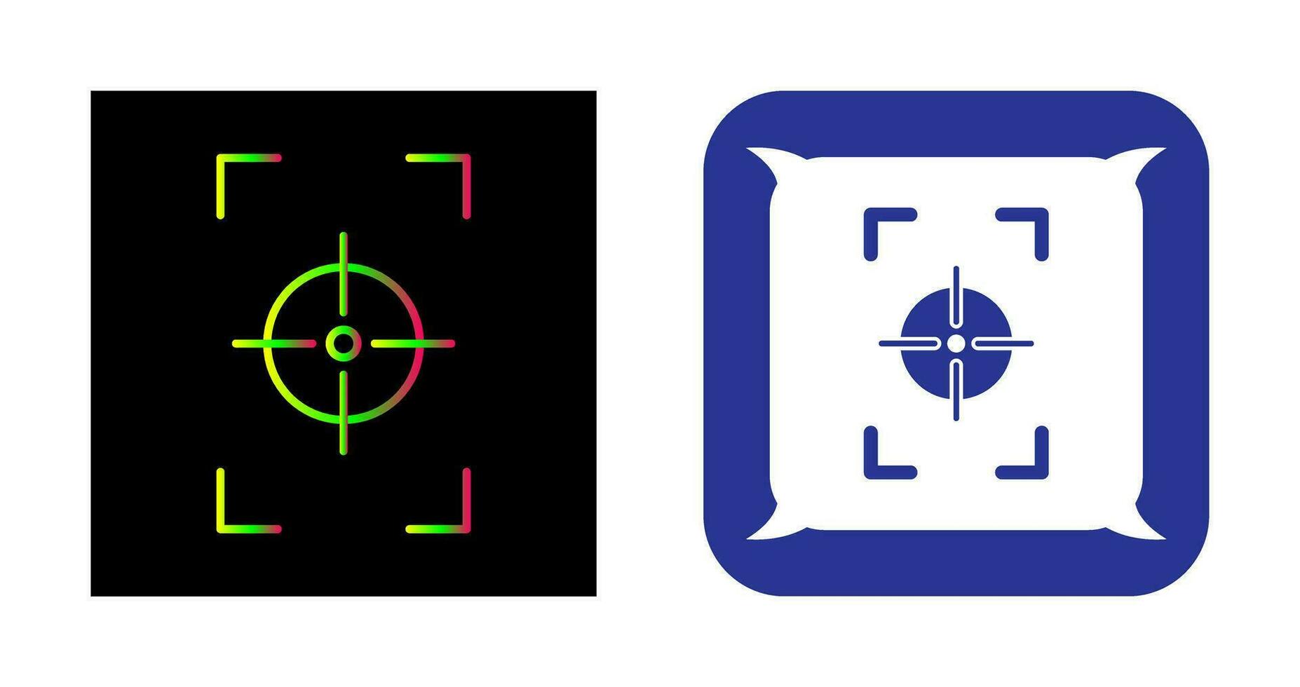 Unique Focus Vertical Vector Icon