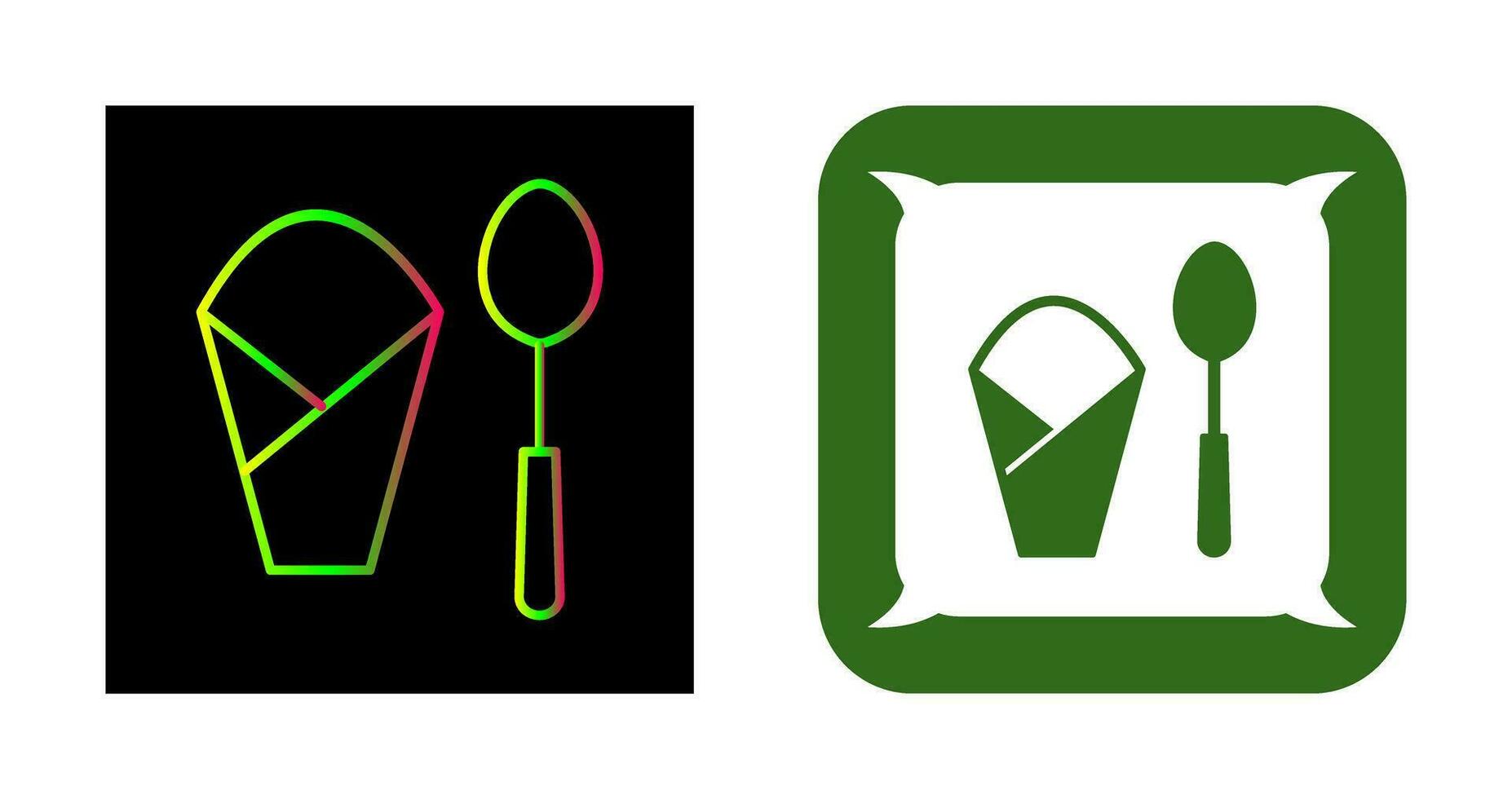 Spoon and Napkin Vector Icon