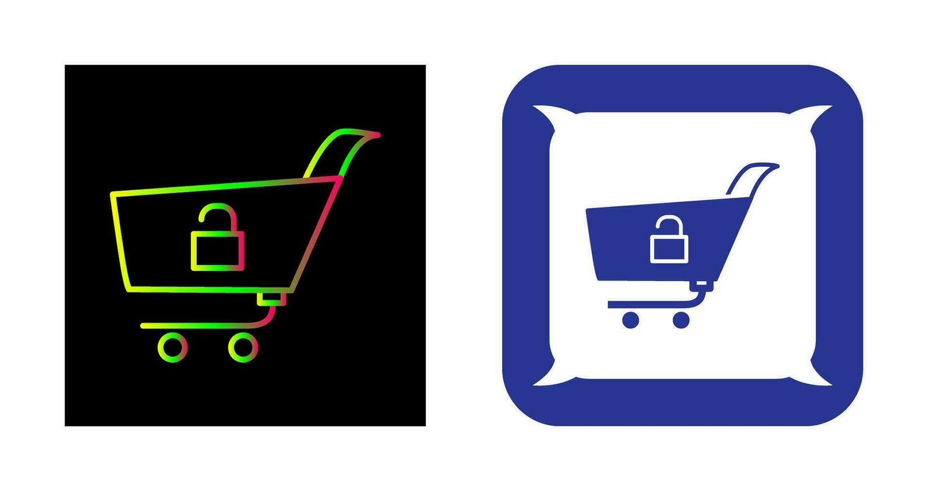 Unique Unlock Cart Vector Icon