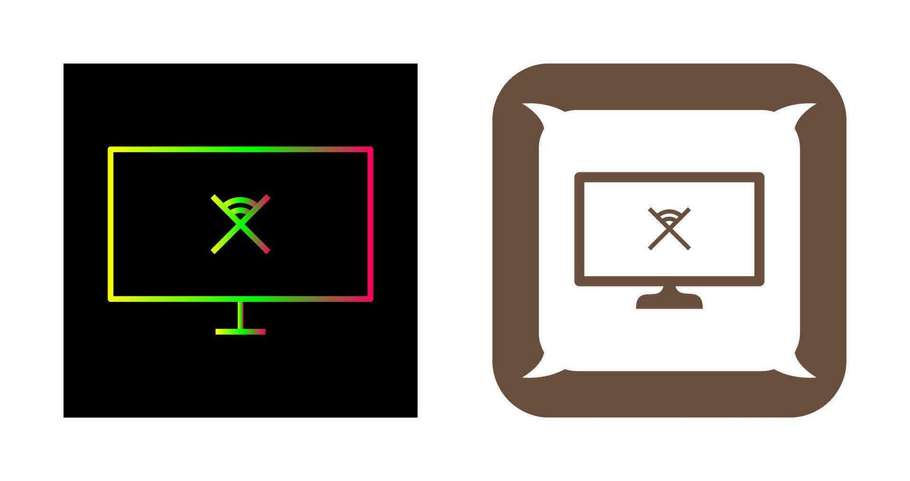 Unique Disconnected Network Vector Icon