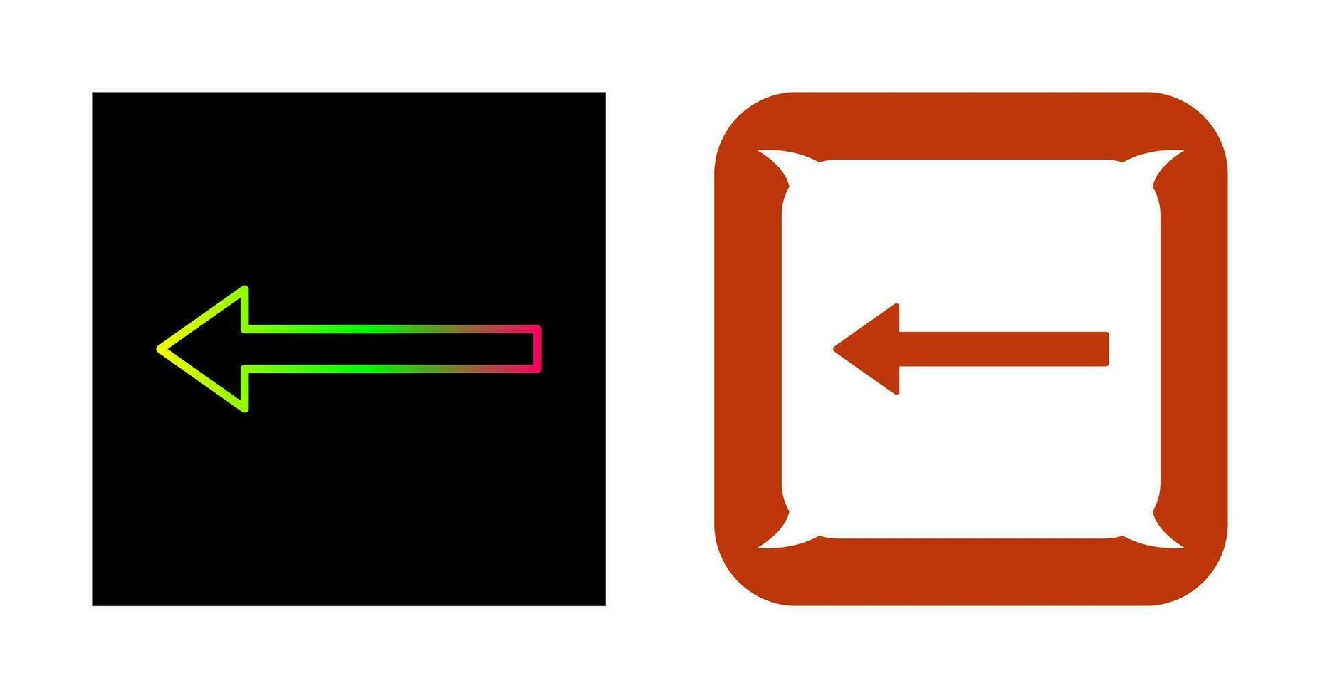Unique Left Arrow Vector Icon