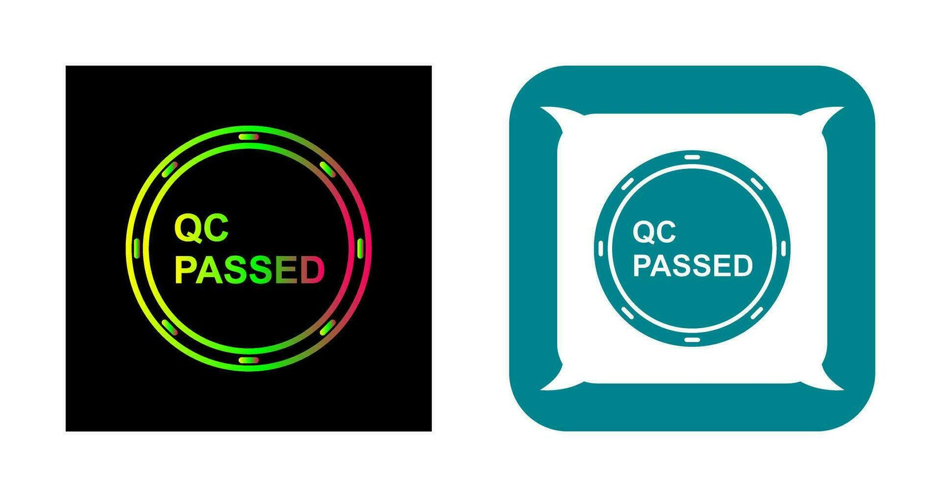 Unique QC Passed Vector Icon