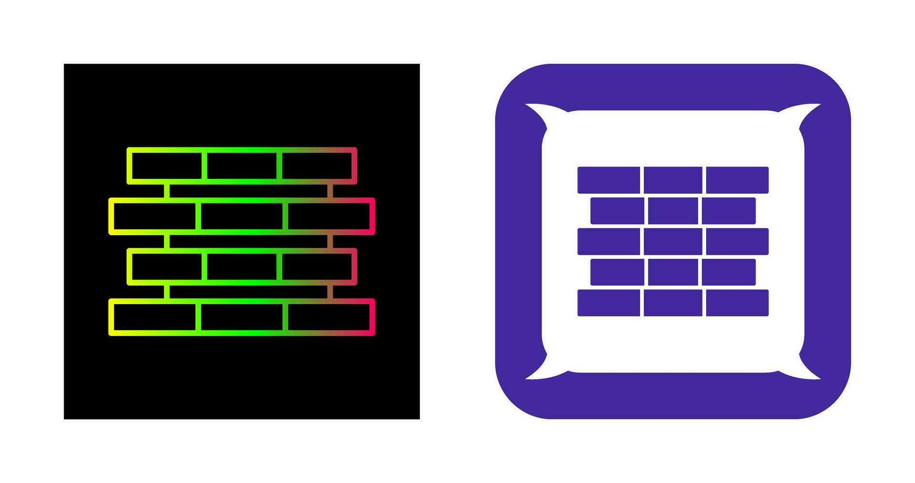 Unique Bricks Vector Icon