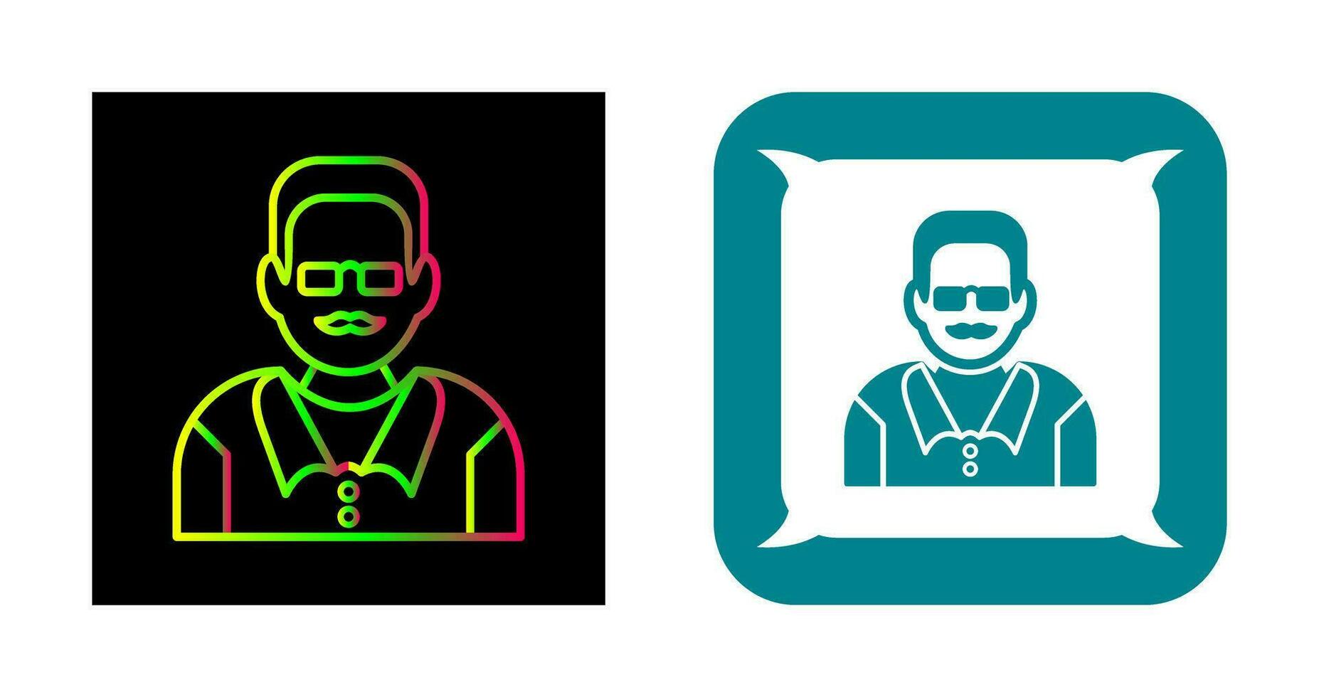 Unique Male Professor Vector Icon