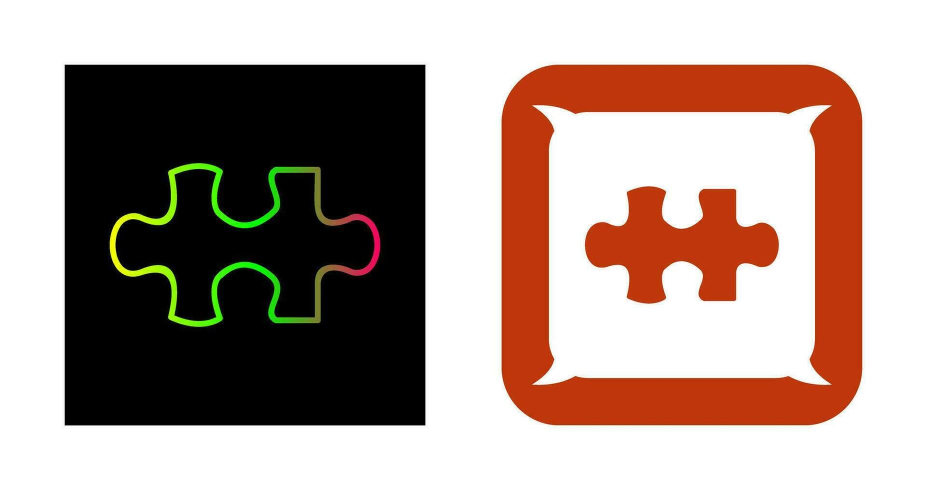 Unique Puzzle Piece Vector Icon