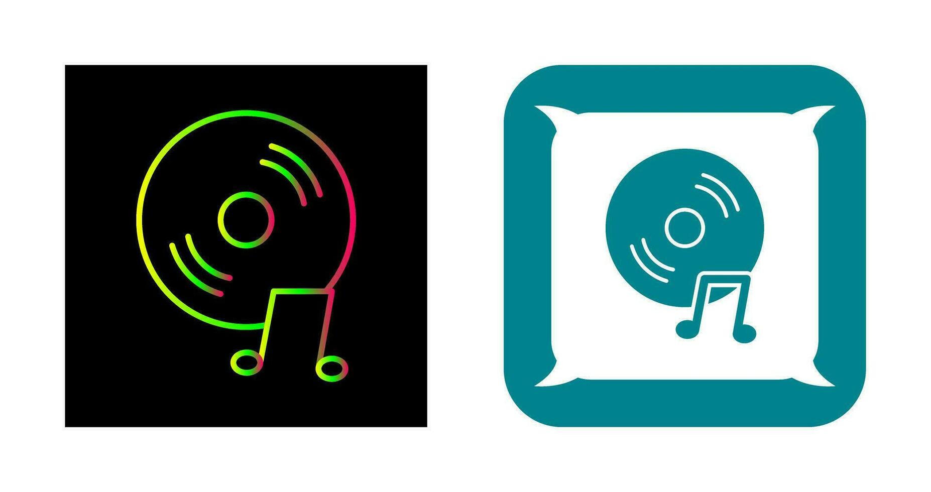 Unique Music CD Vector Icon