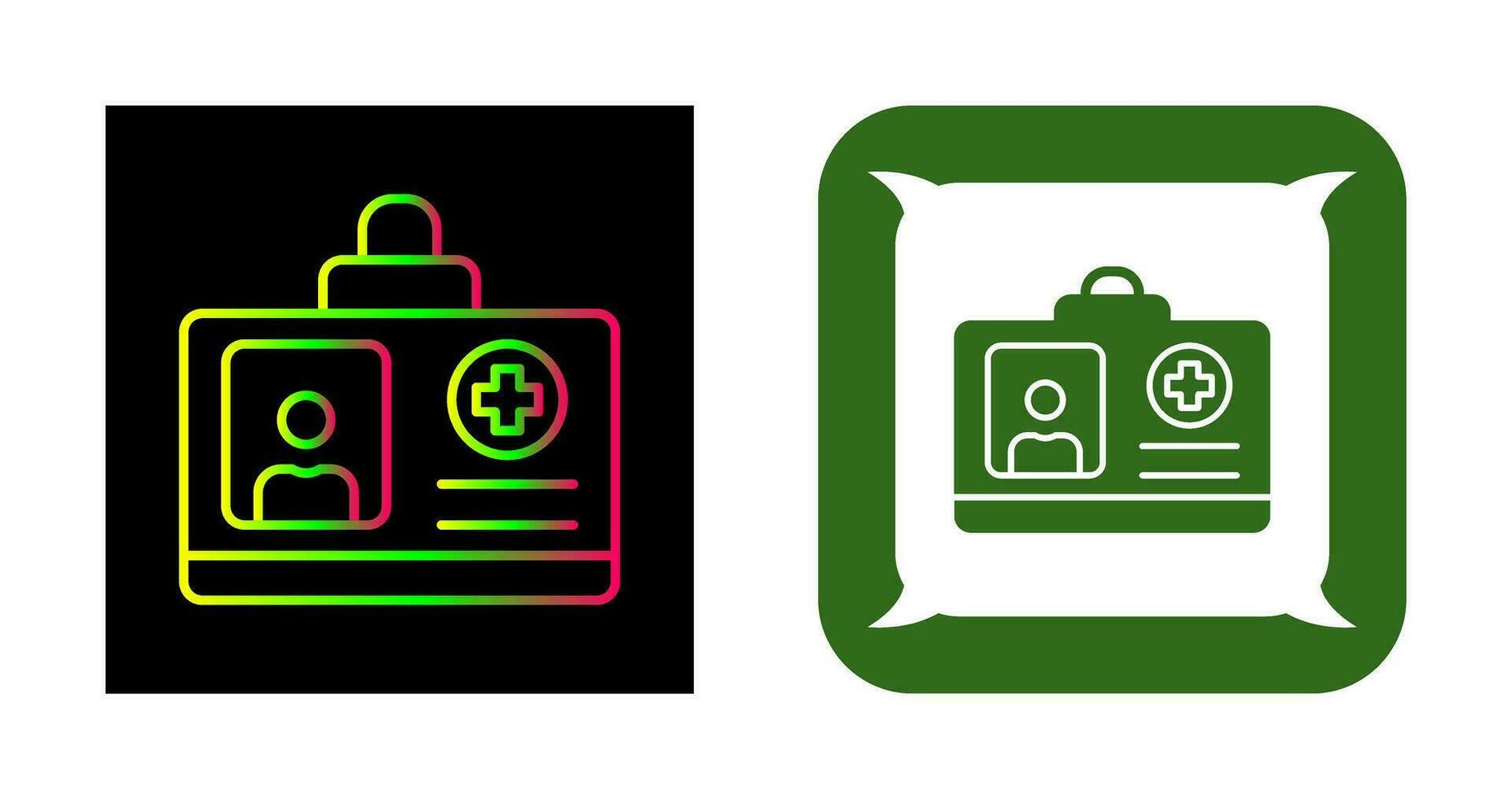 icono de vector de tarjeta de identificación