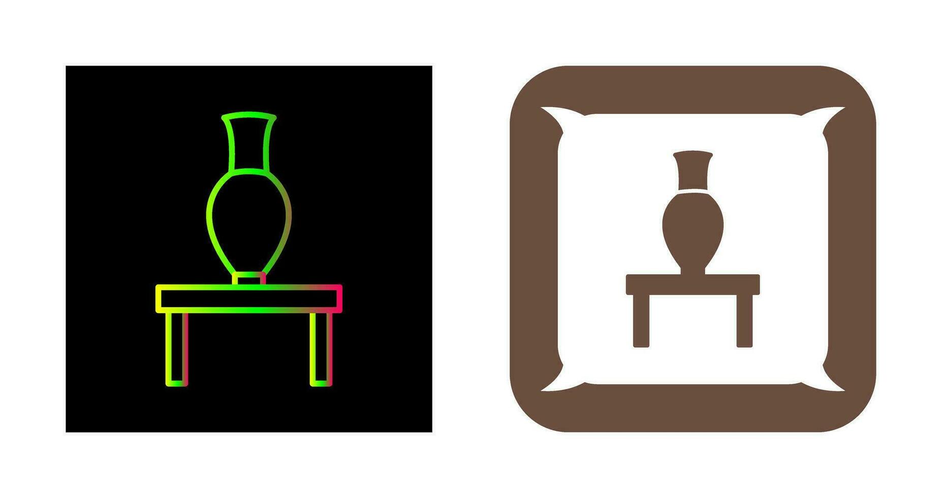 Vase Exhibit Vector Icon
