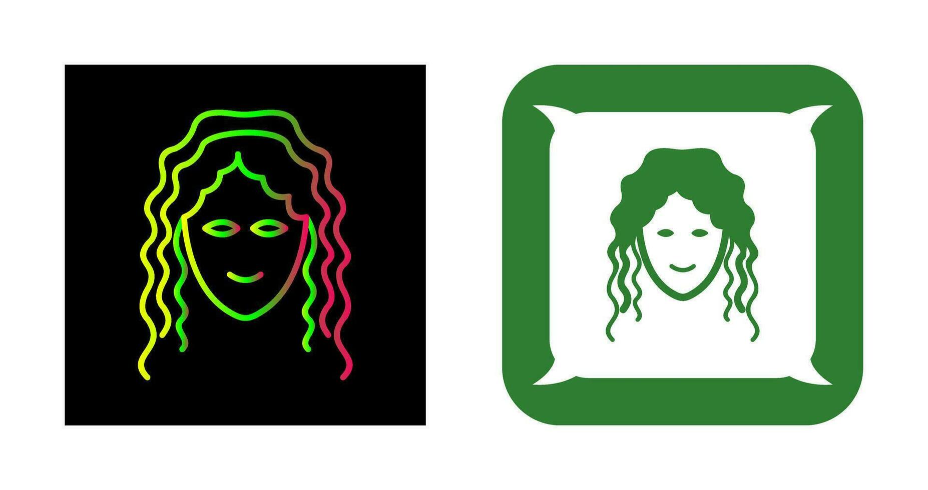 Hair Curly Vector Icon