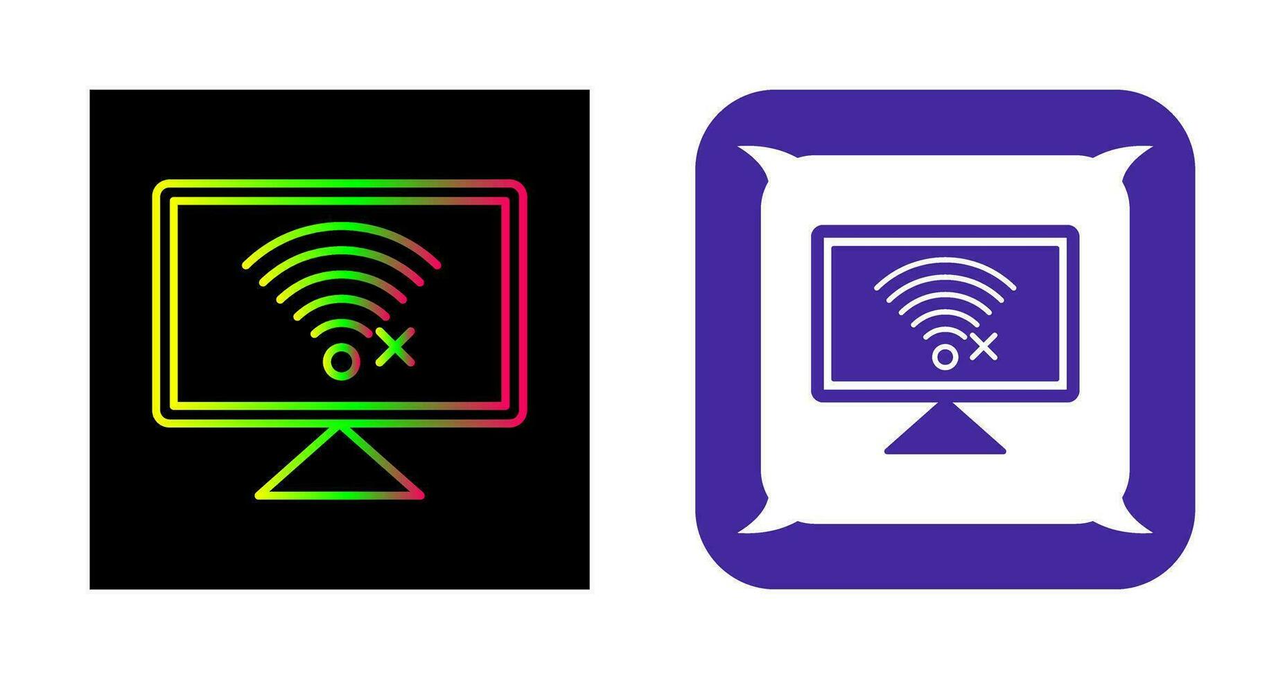 Disconnected Network Vector Icon