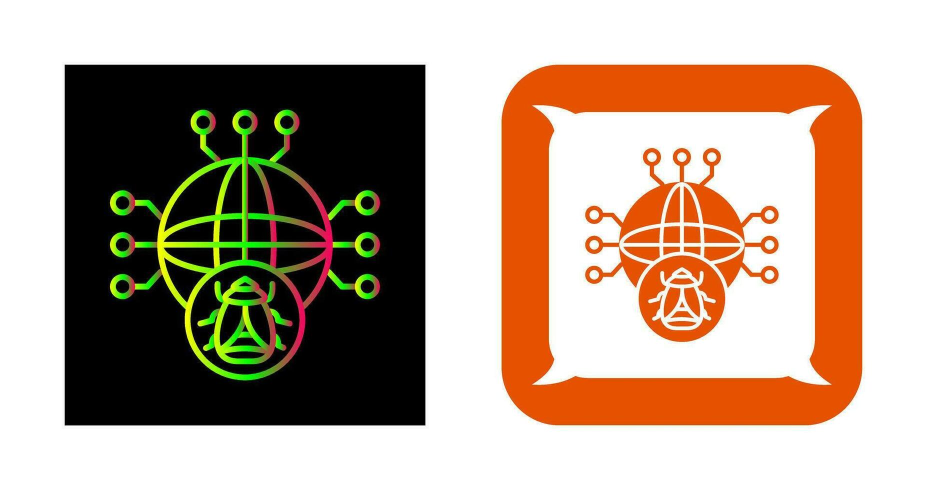icono de vector de malware global