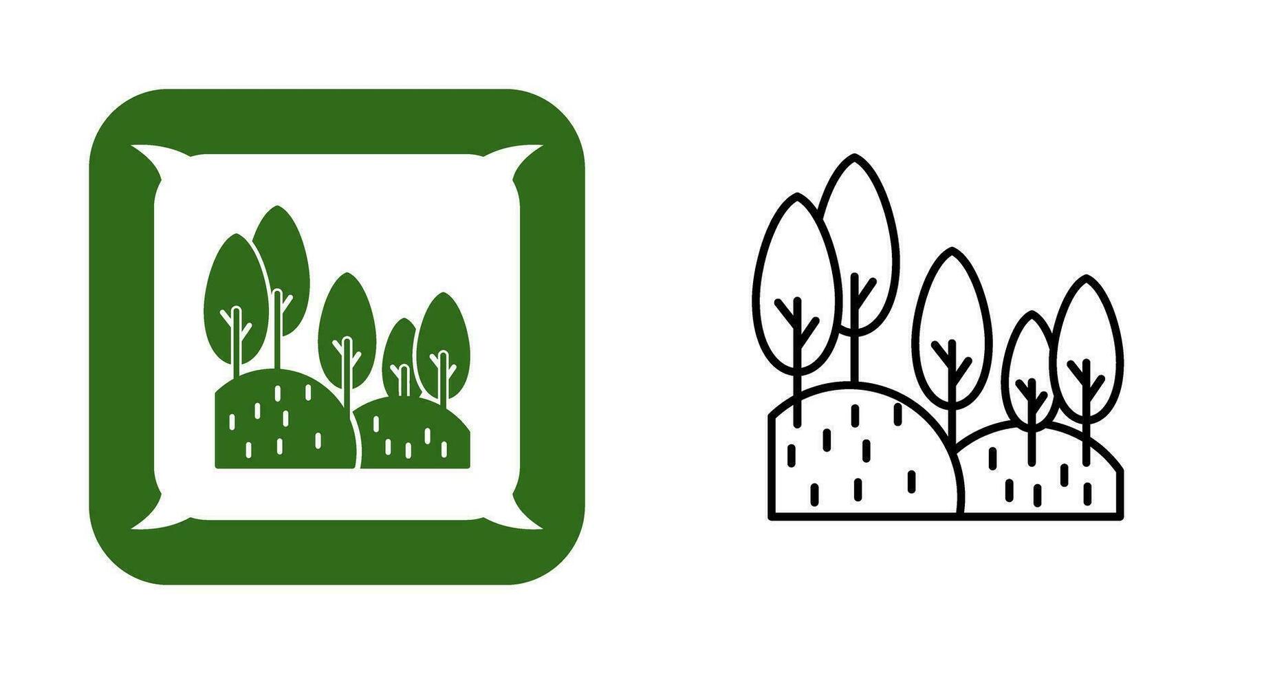 icono de vector de bosque