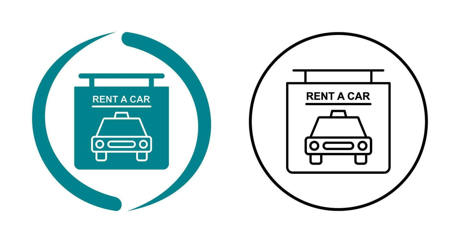 Rent a Car Vector Icon