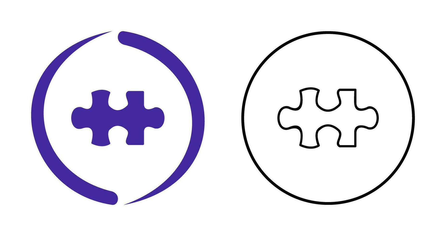 Unique Puzzle Piece Vector Icon