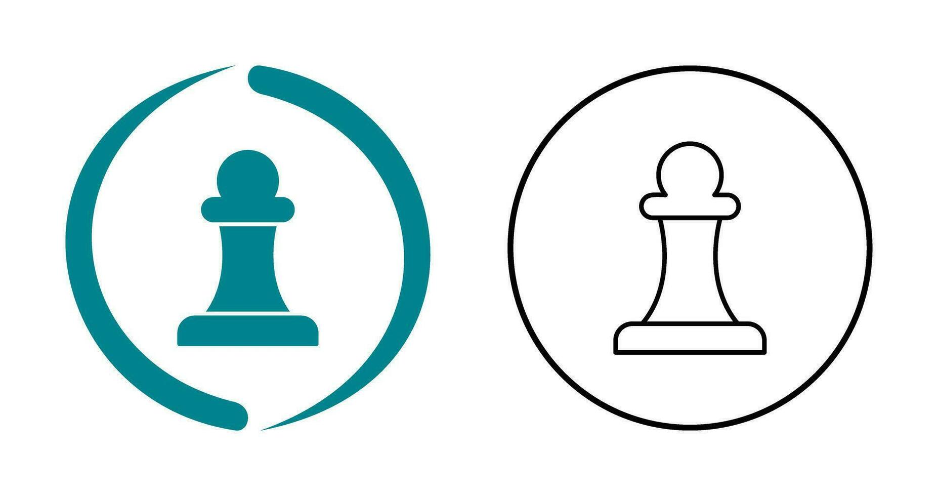 Unique Pawn Vector Icon