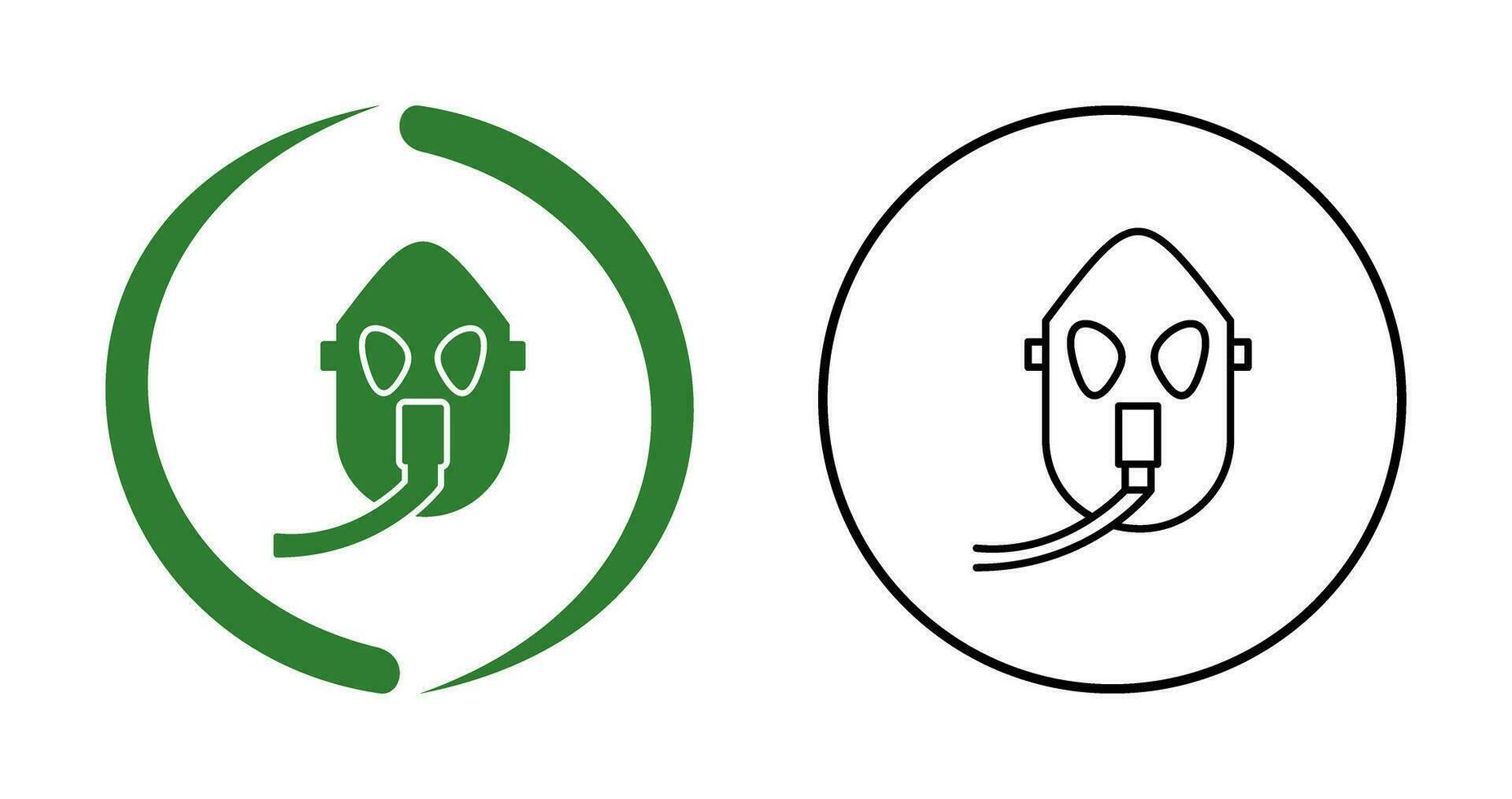Unique Oxygen Mask Vector Icon