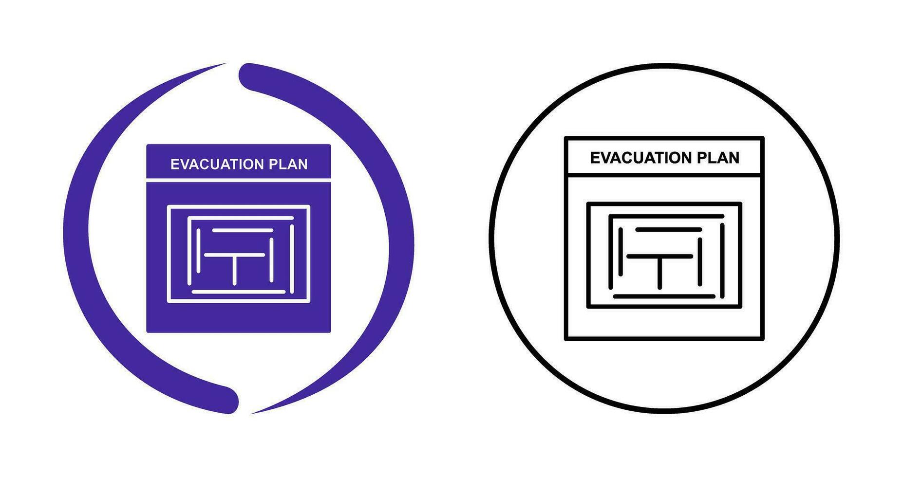 Evacuation Plan Vector Icon