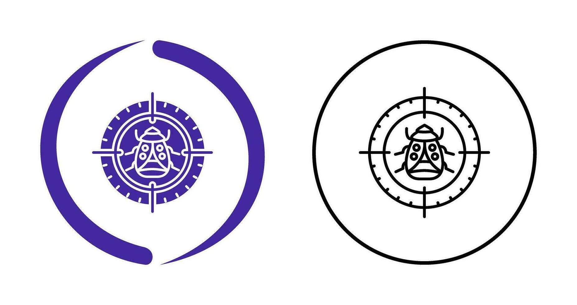 Bug Target Vector Icon