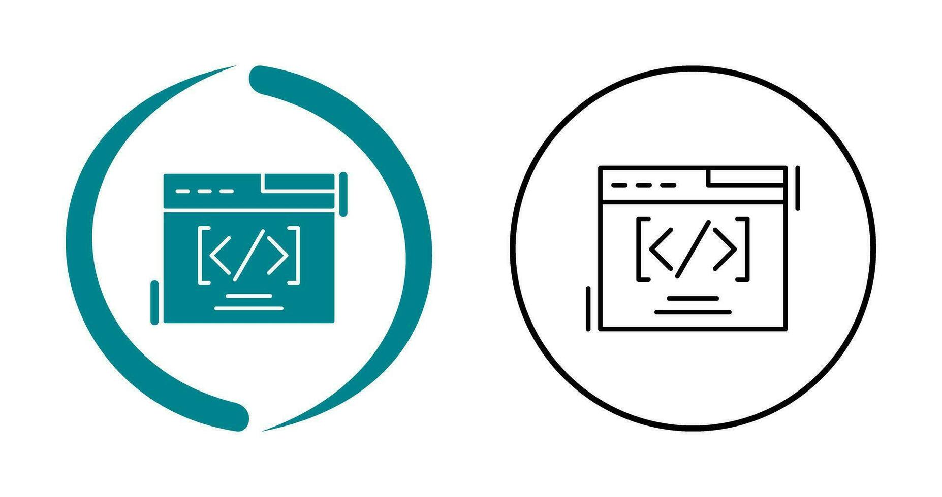 Web Coding Vector Icon