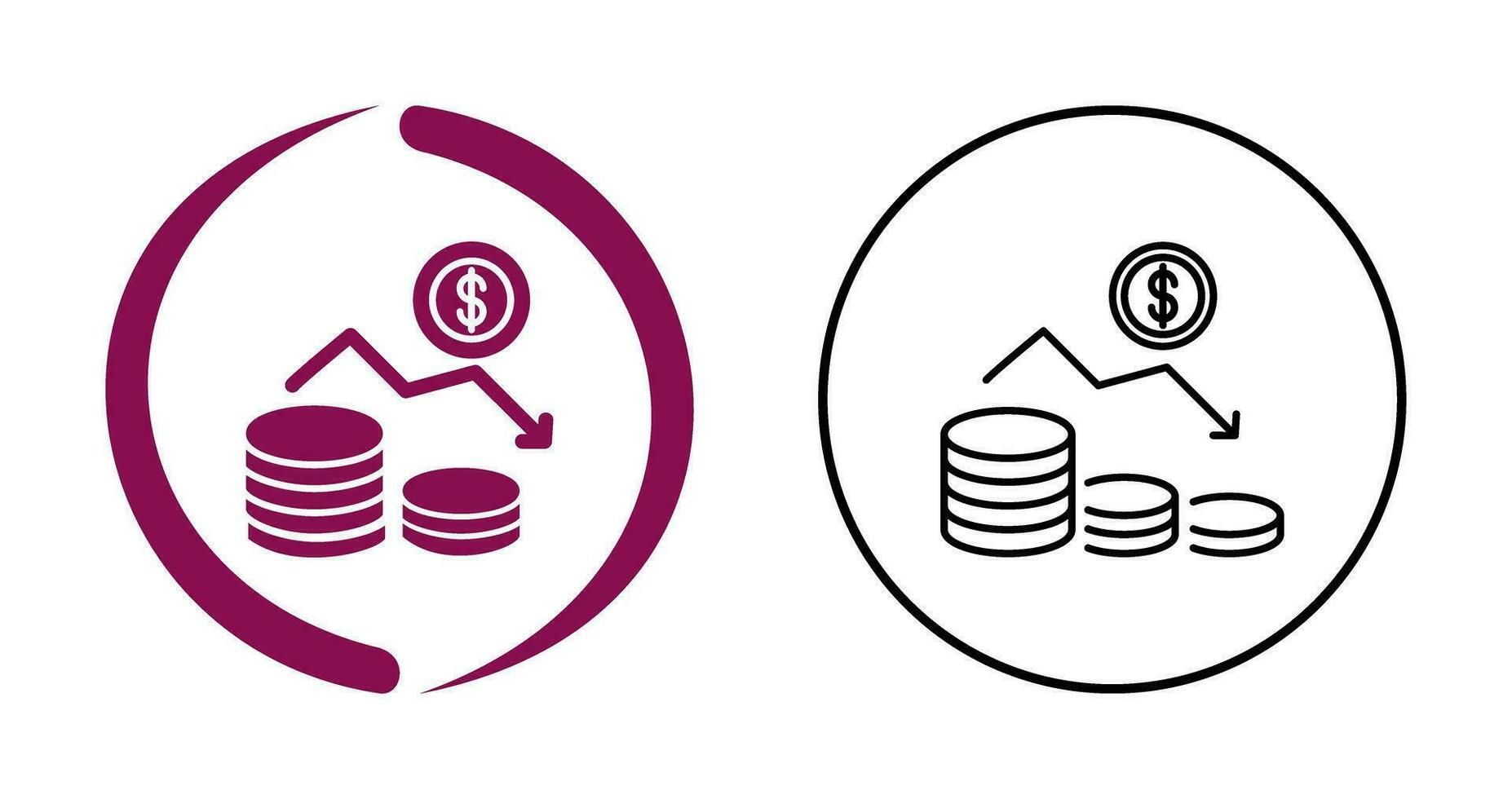 Money Loss Vector Icon