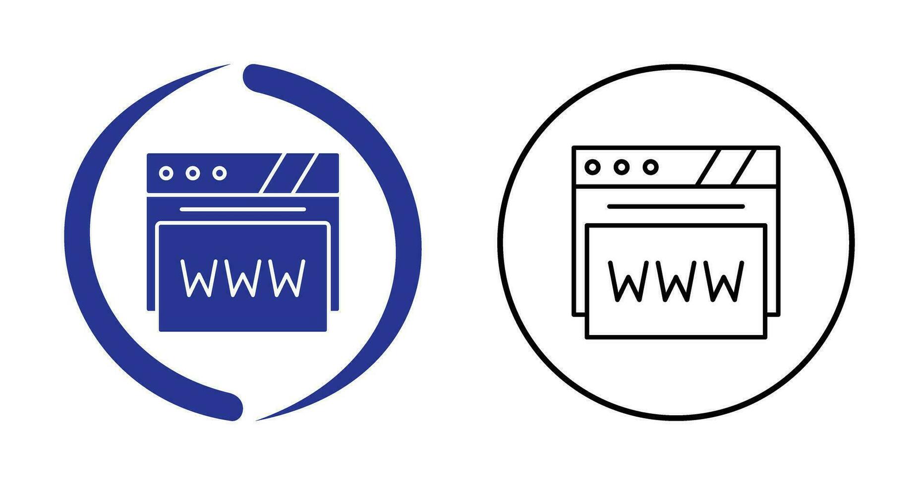 icono de vector de navegador web