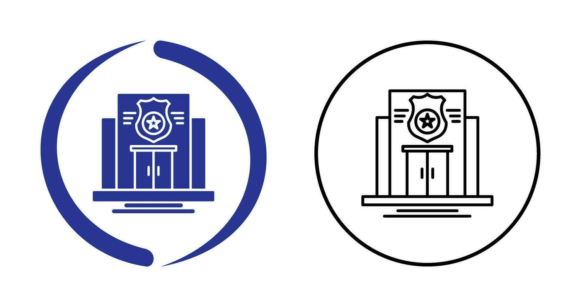 Police Station Vector Icon