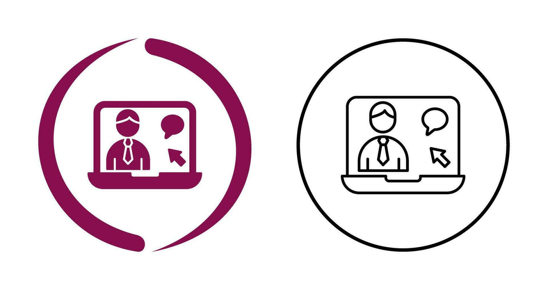Online Interview Vector Icon