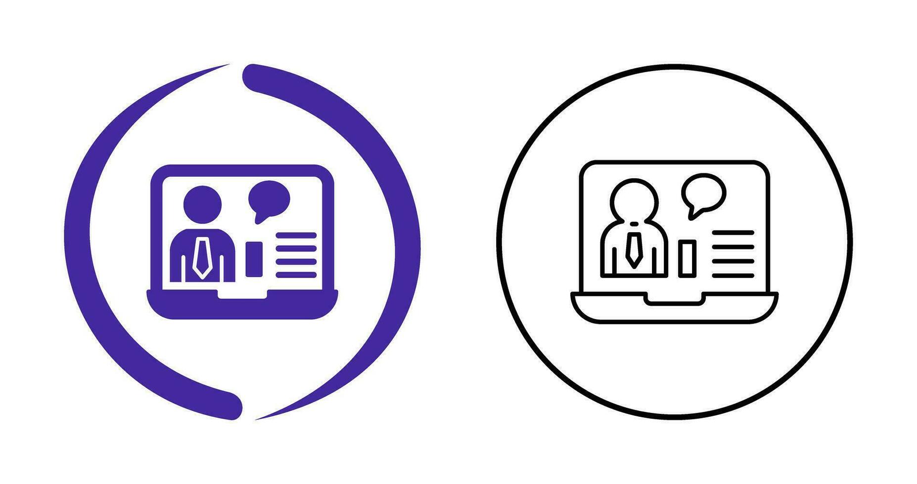 Online Job Interview Vector Icon