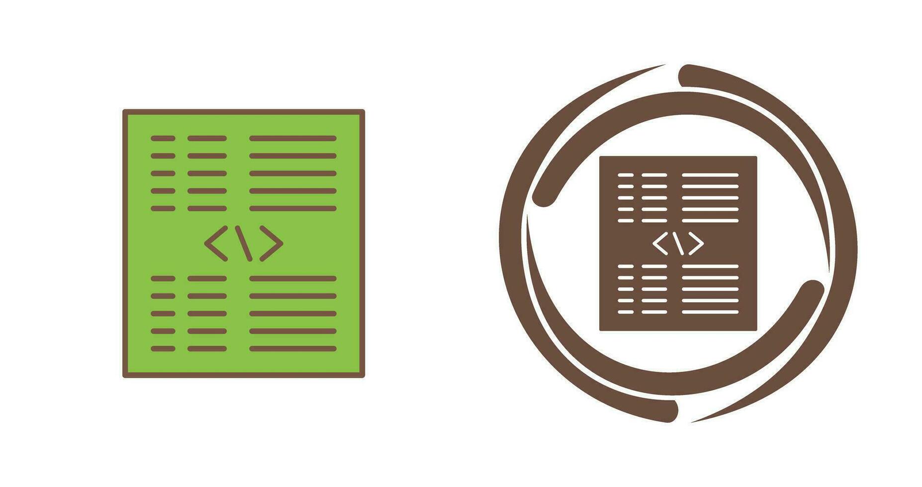 Piece of Code Vector Icon