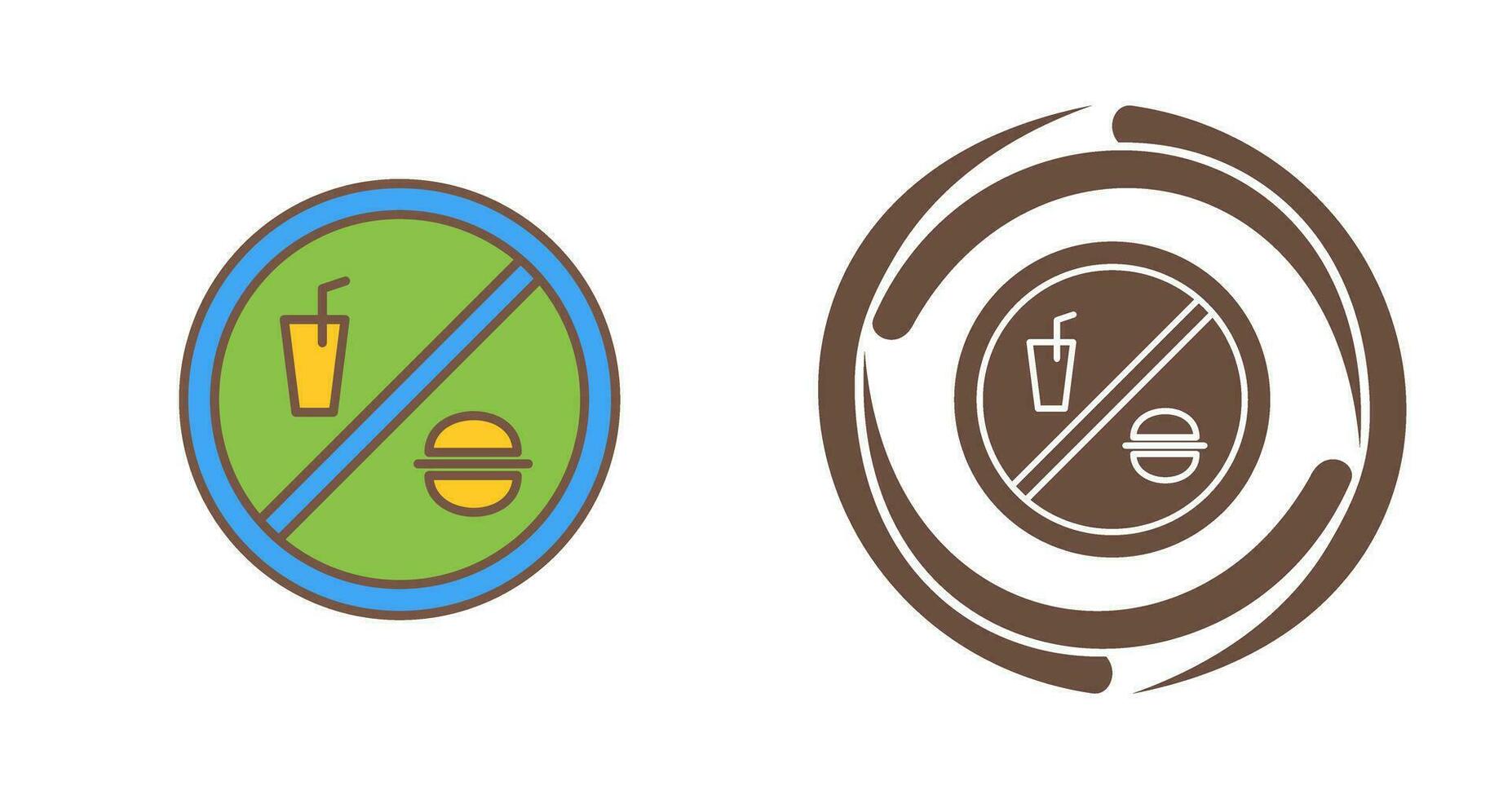 No Food or Drinks Vector Icon