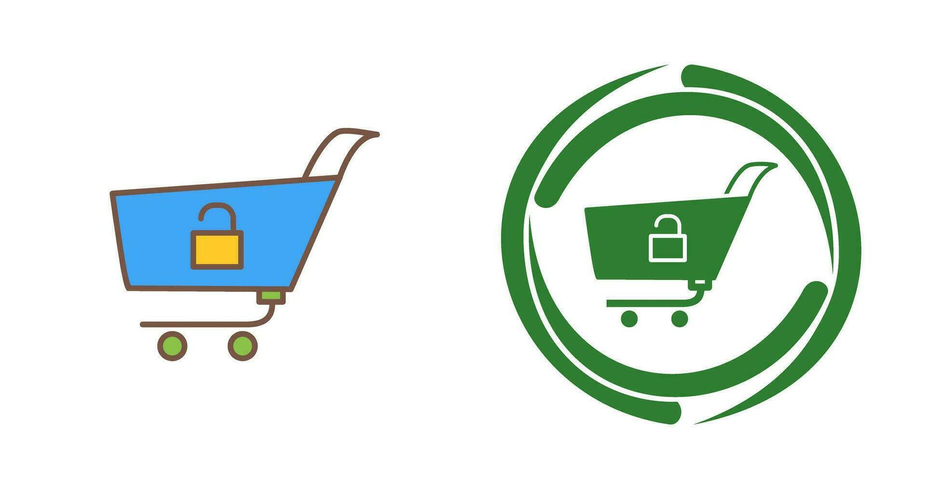 Unique Unlock Cart Vector Icon