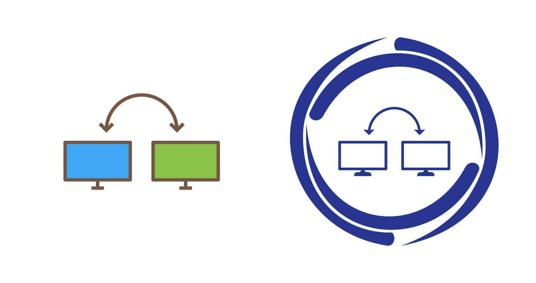 Unique Connected Systems Vector Icon