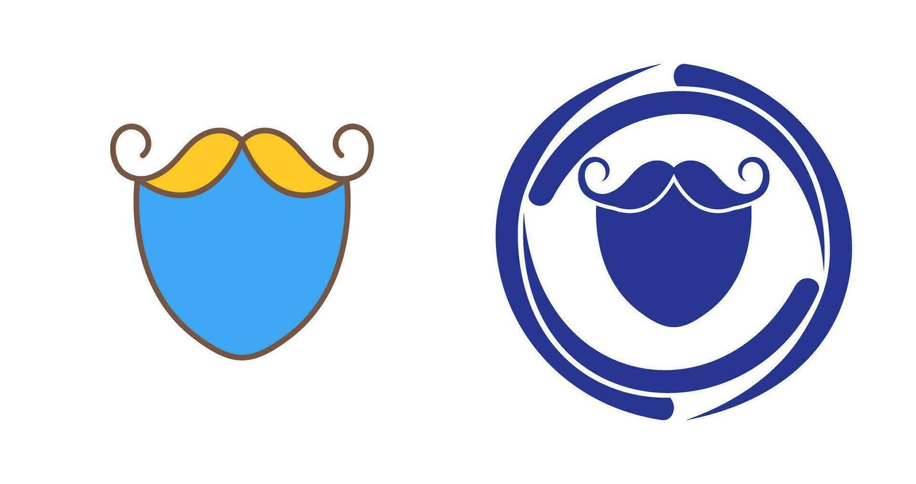 icono de vector de barba y bigote