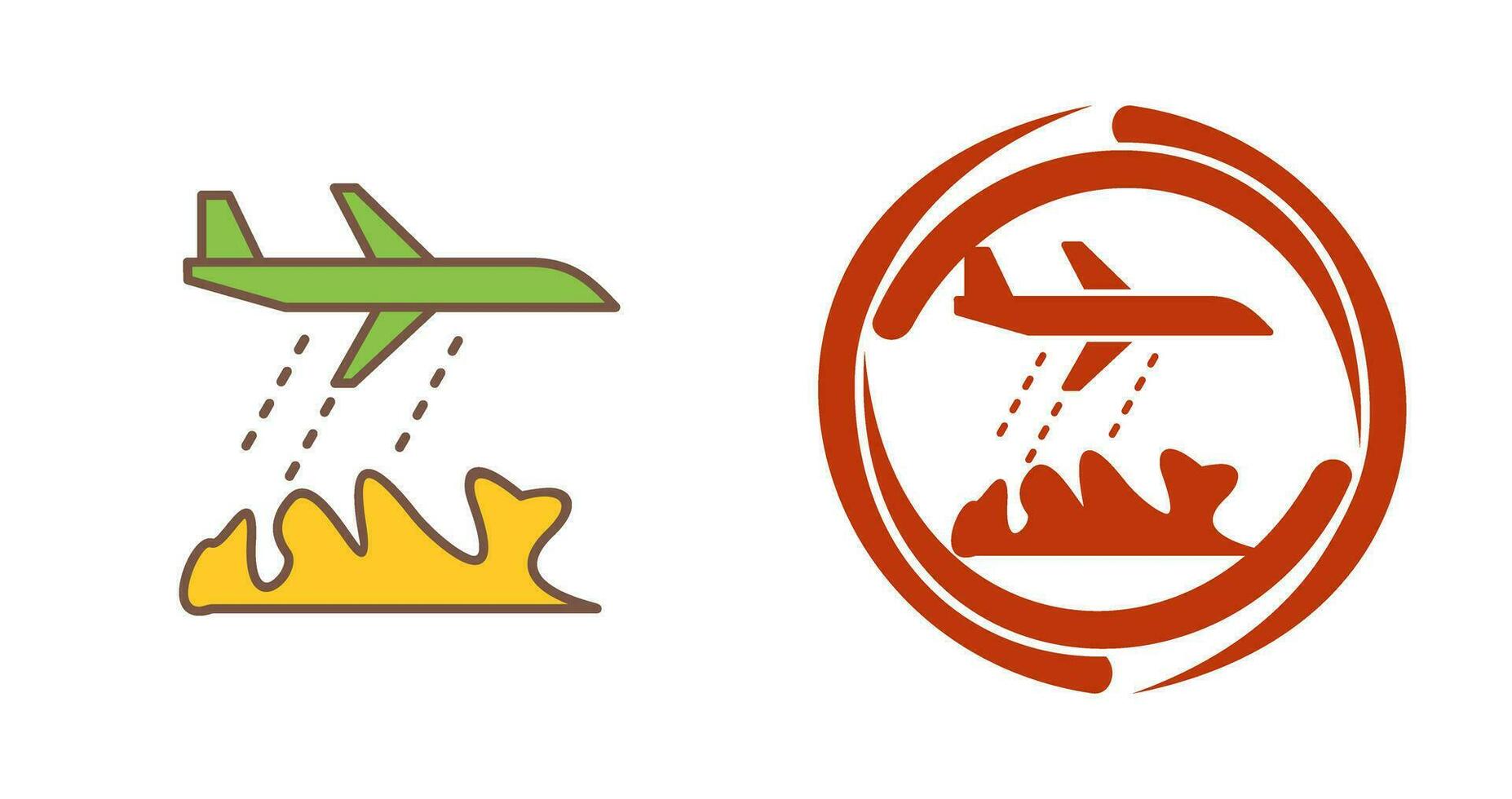 Unique Firefighter Plane Vector Icon