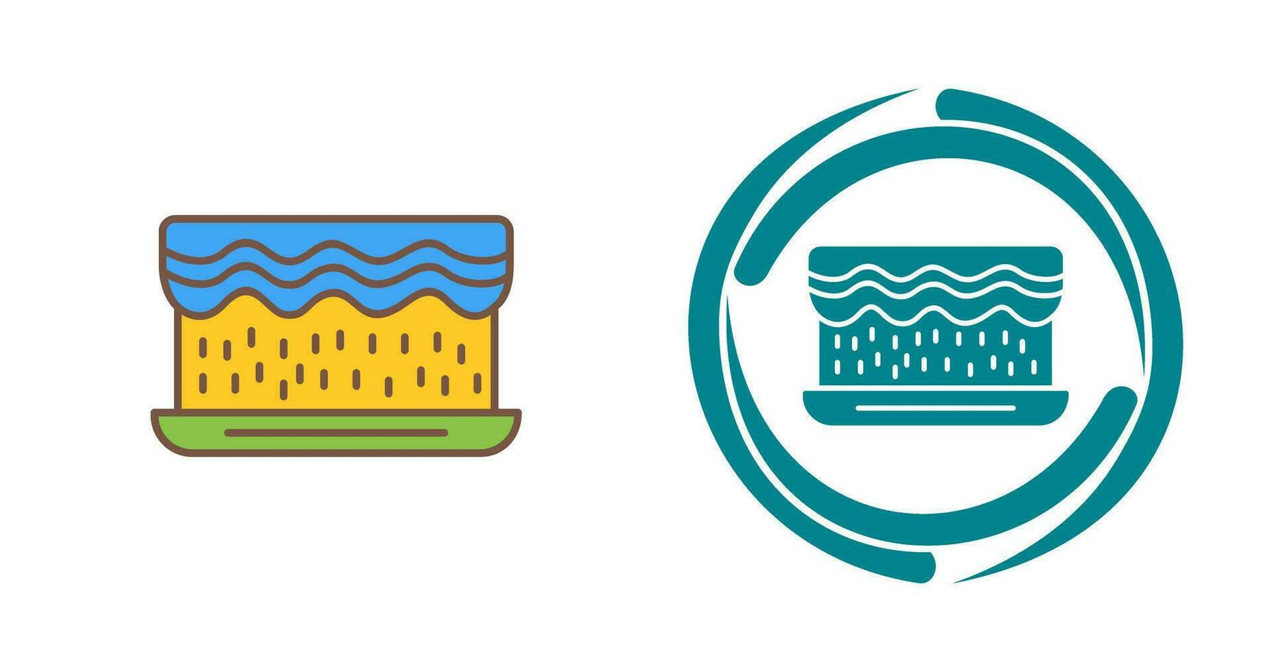 Unique Cream Cake Vector Icon