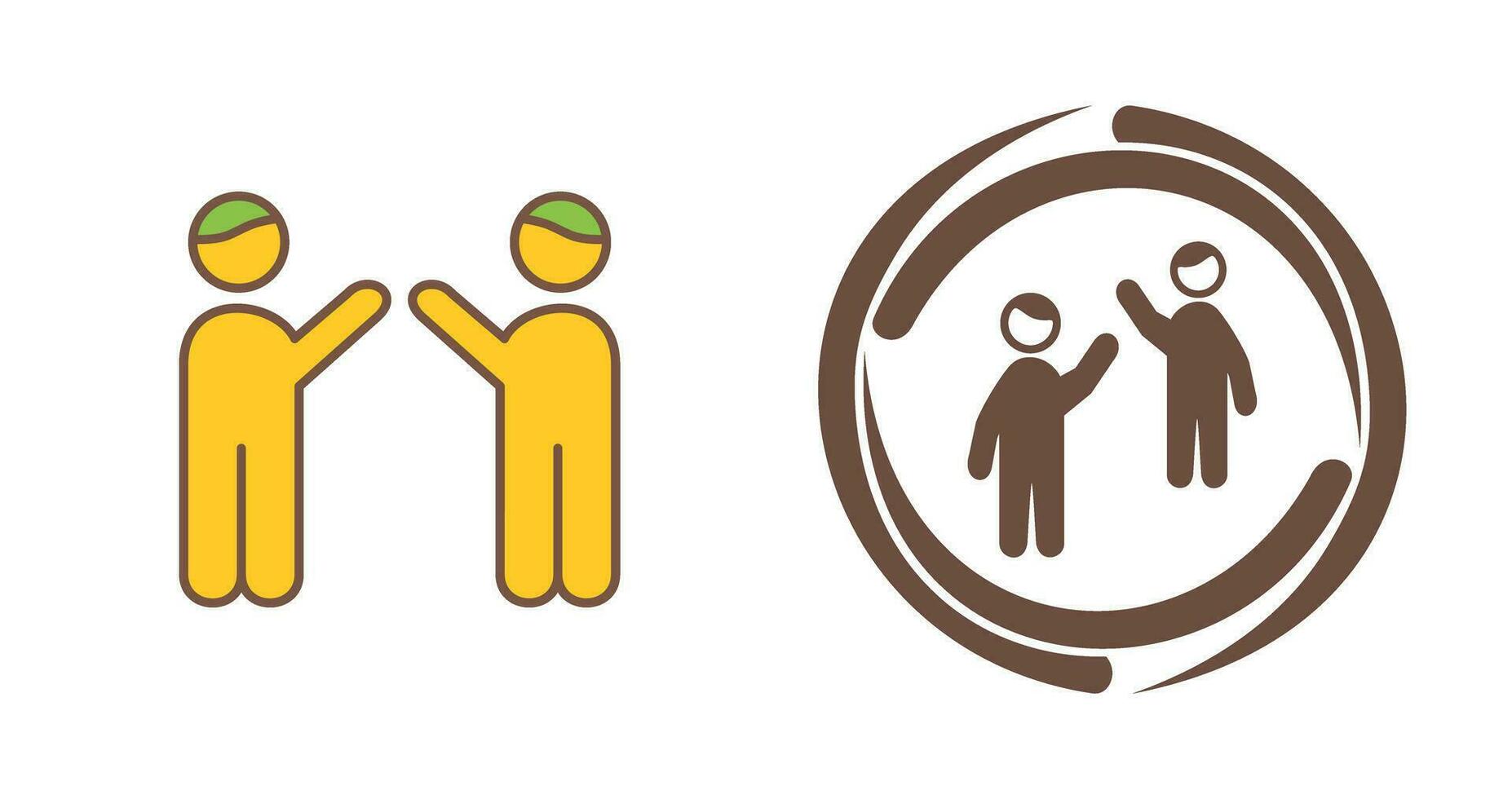 Waing to people Vector Icon