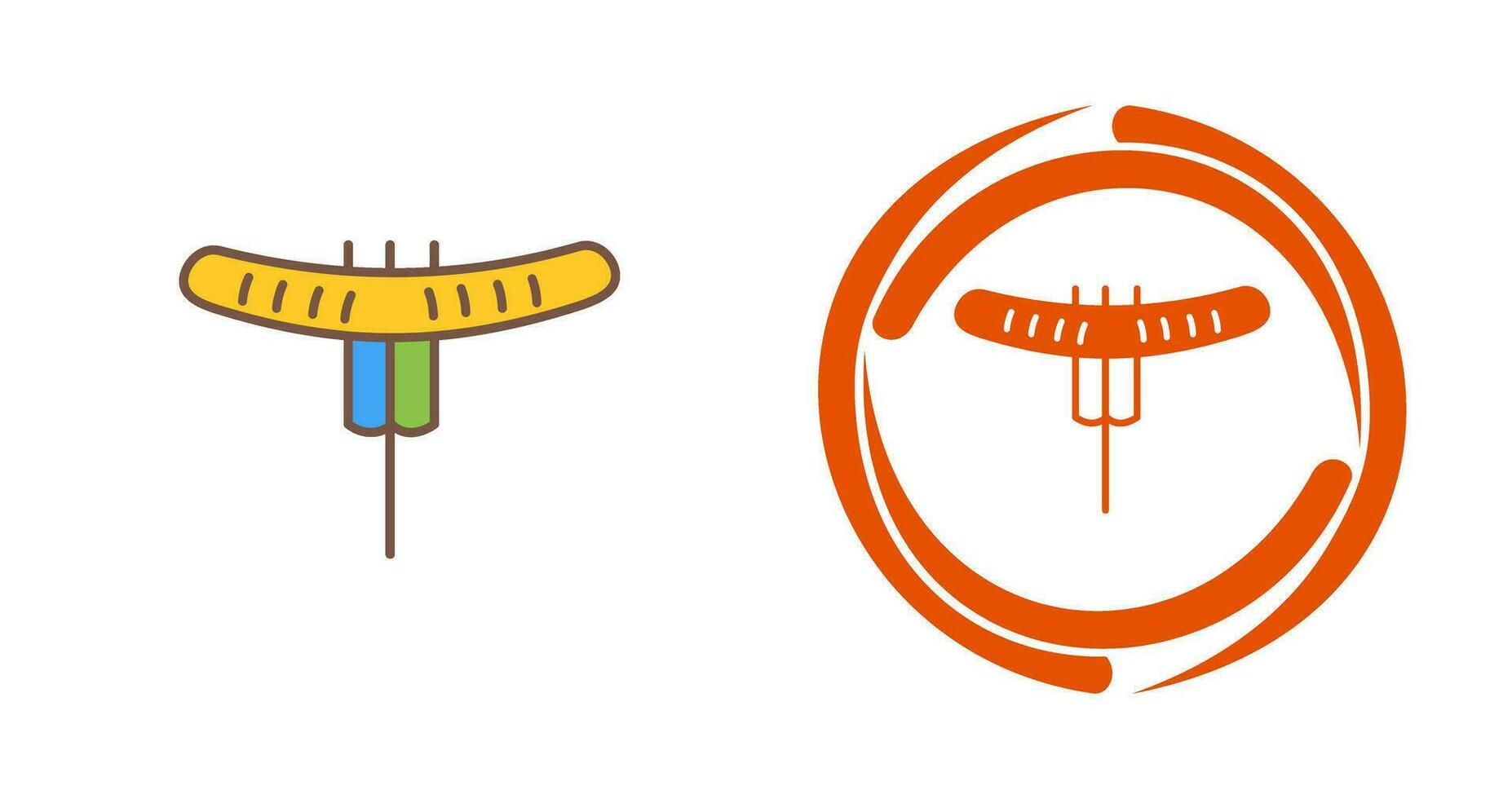 Sausage on Fork Vector Icon