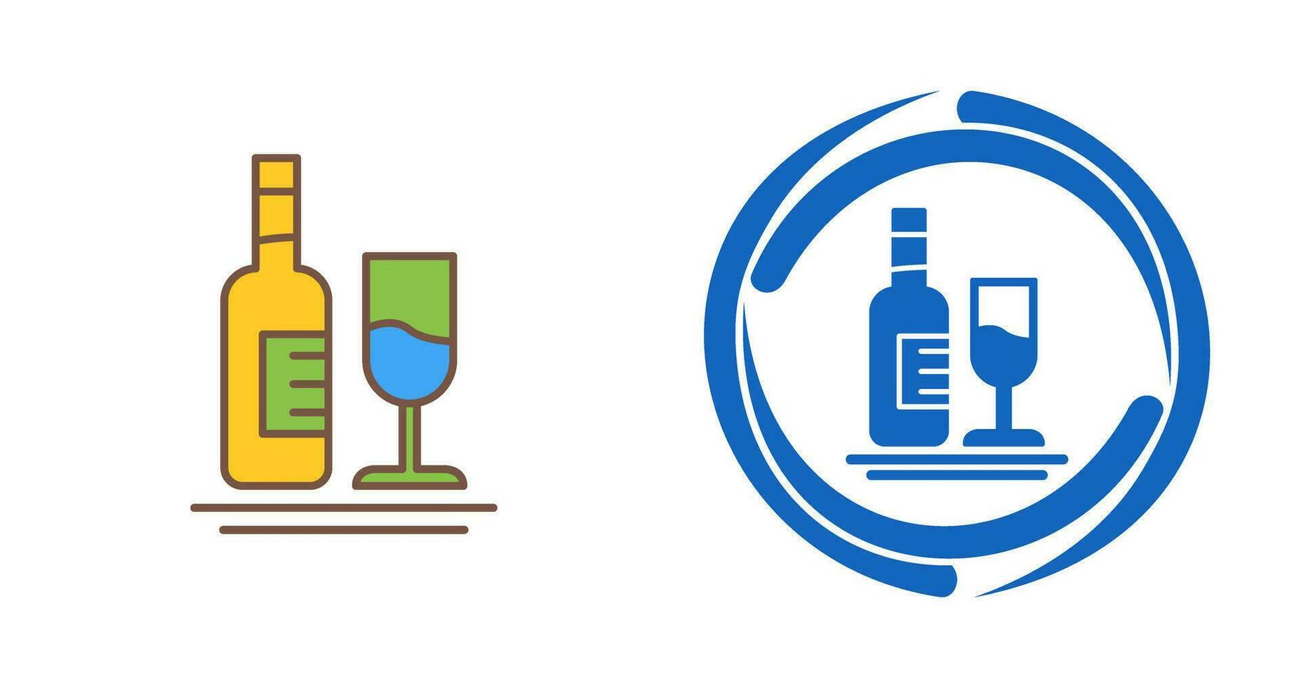 White Wine Vector Icon