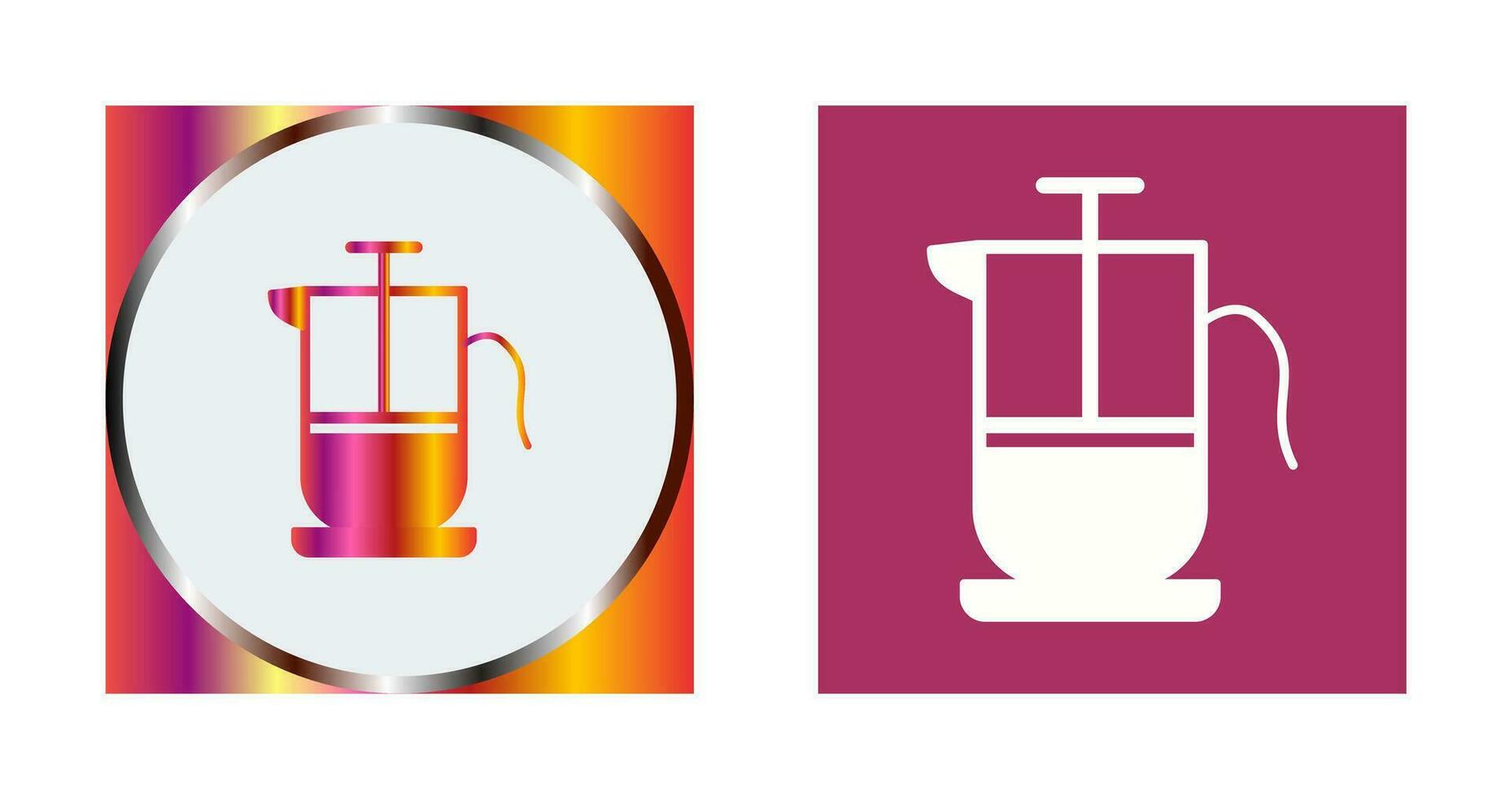 French Press Vector Icon