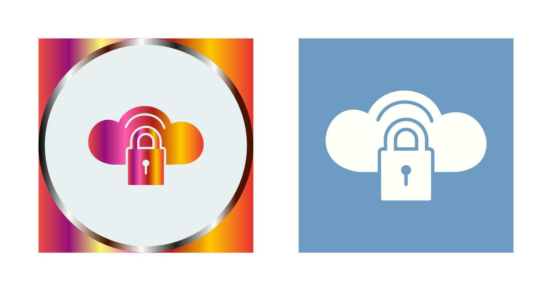 Secure Cloud Vector Icon