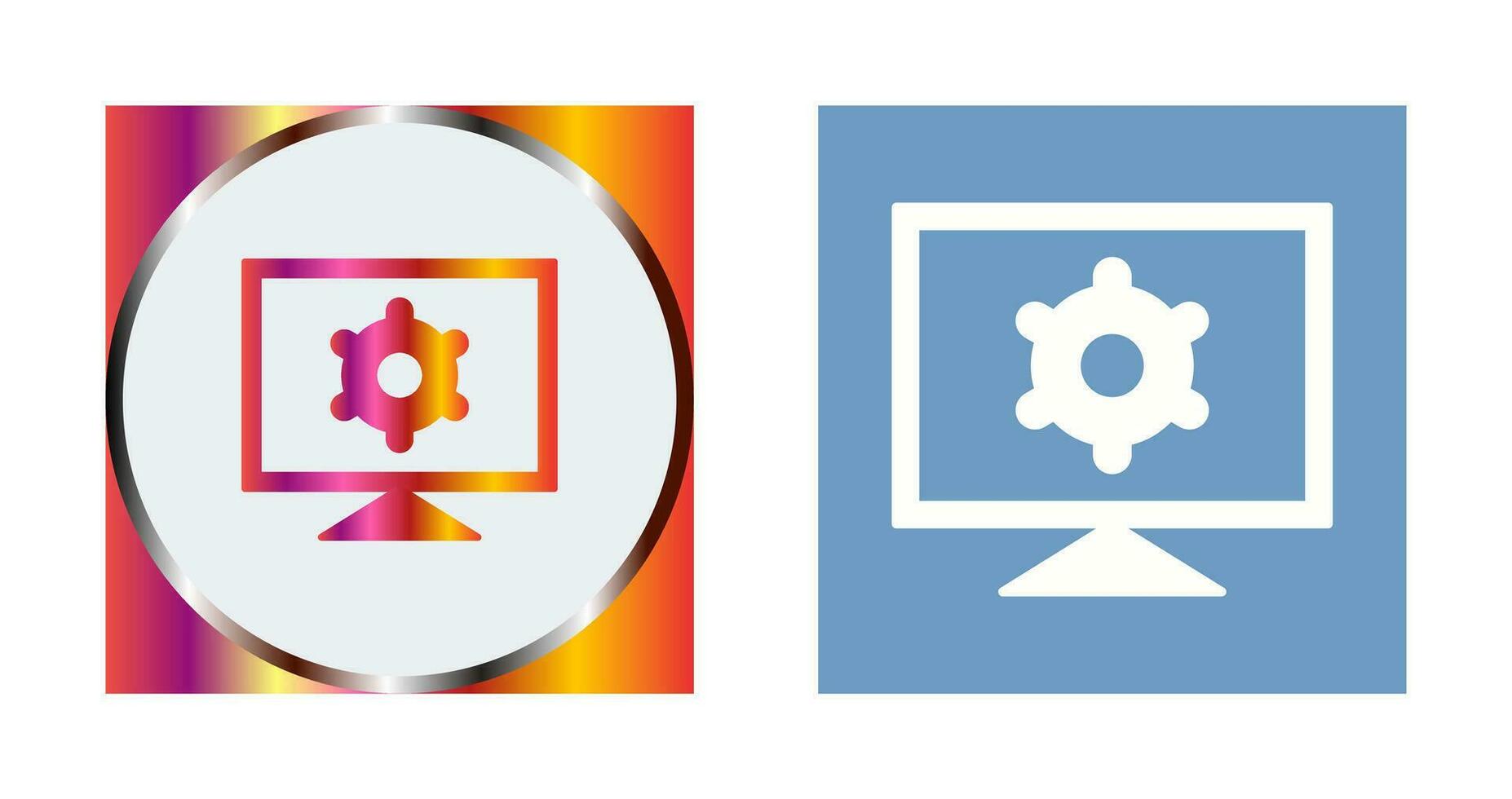 Computer Settings Vector Icon