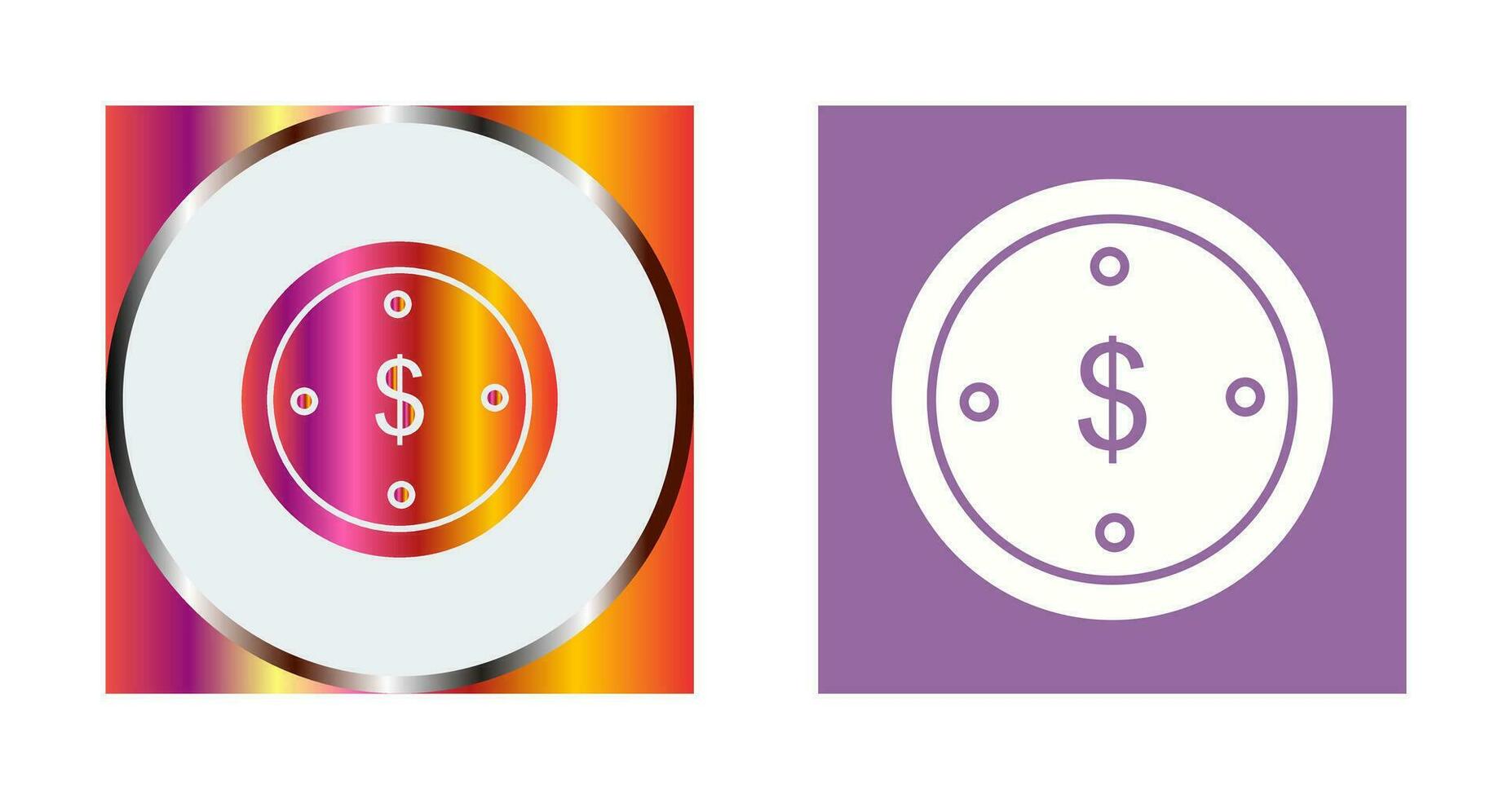 Dollar Coin Vector Icon