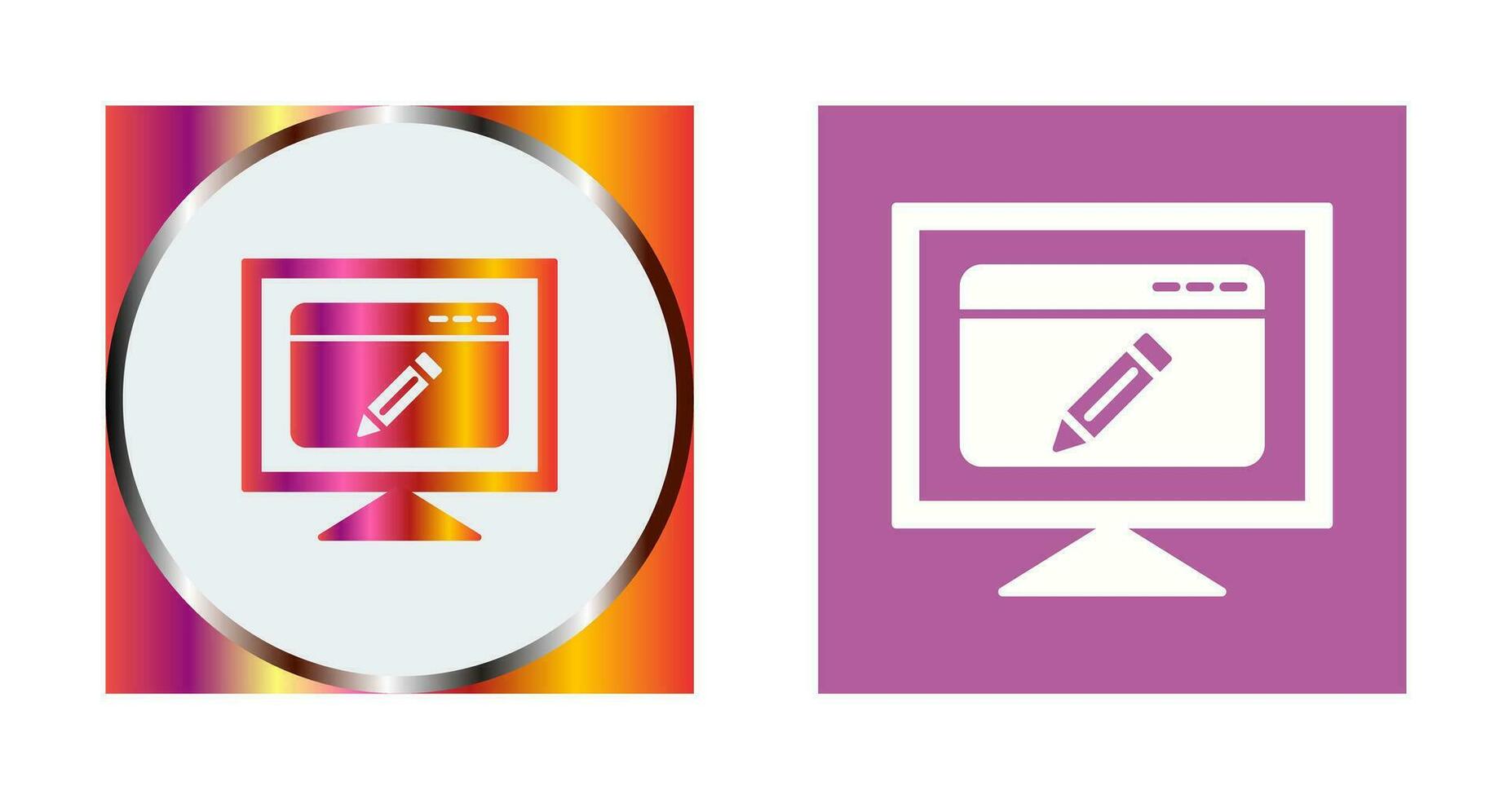 editar icono de vector de página web