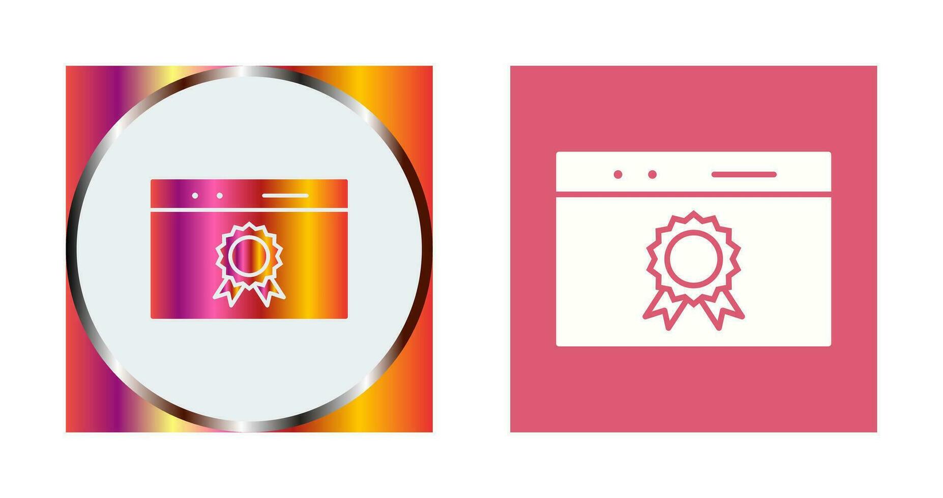 Unique Web Award Vector Icon